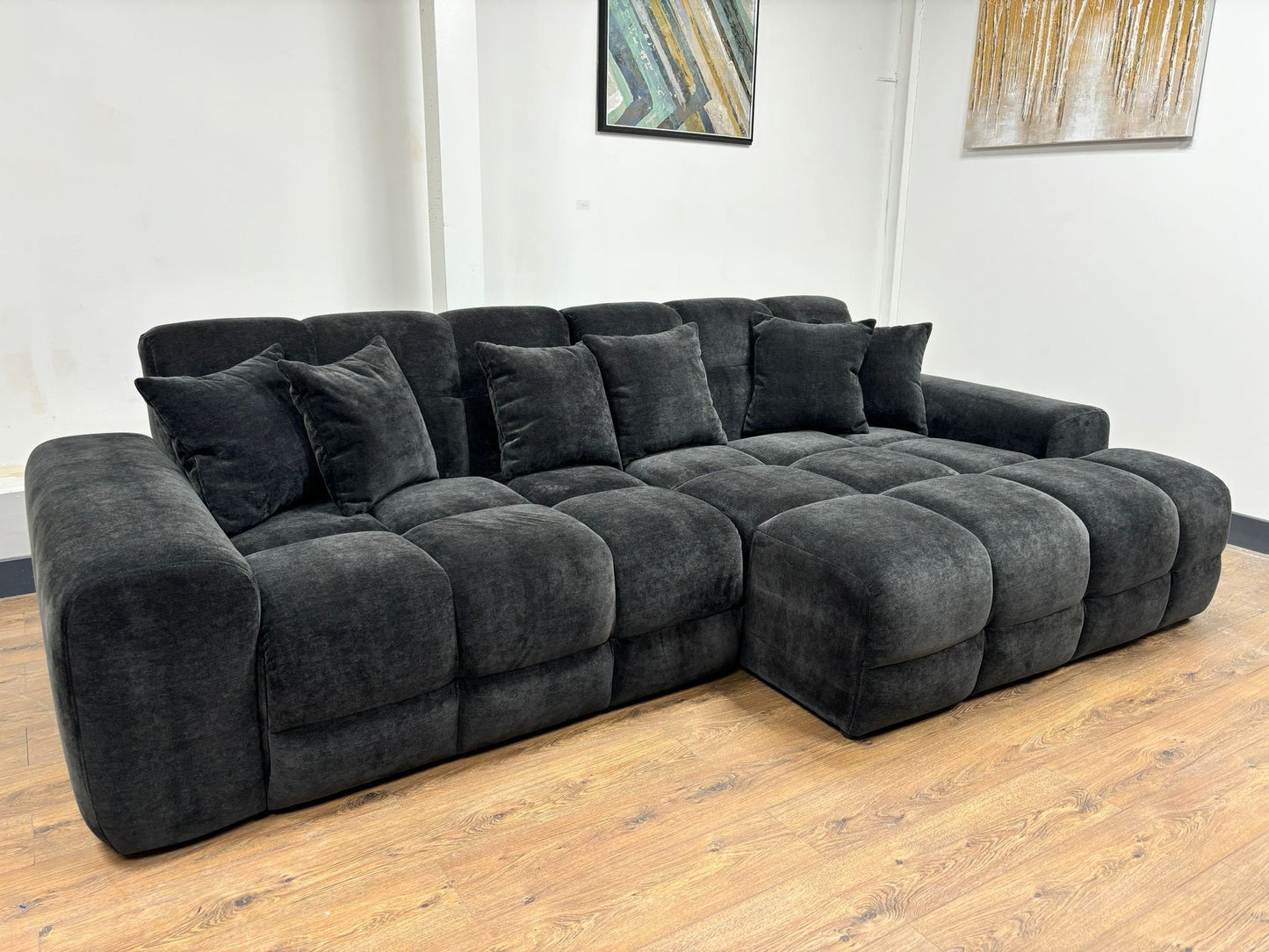 Eve Corner Sofa in Charcoal Grey