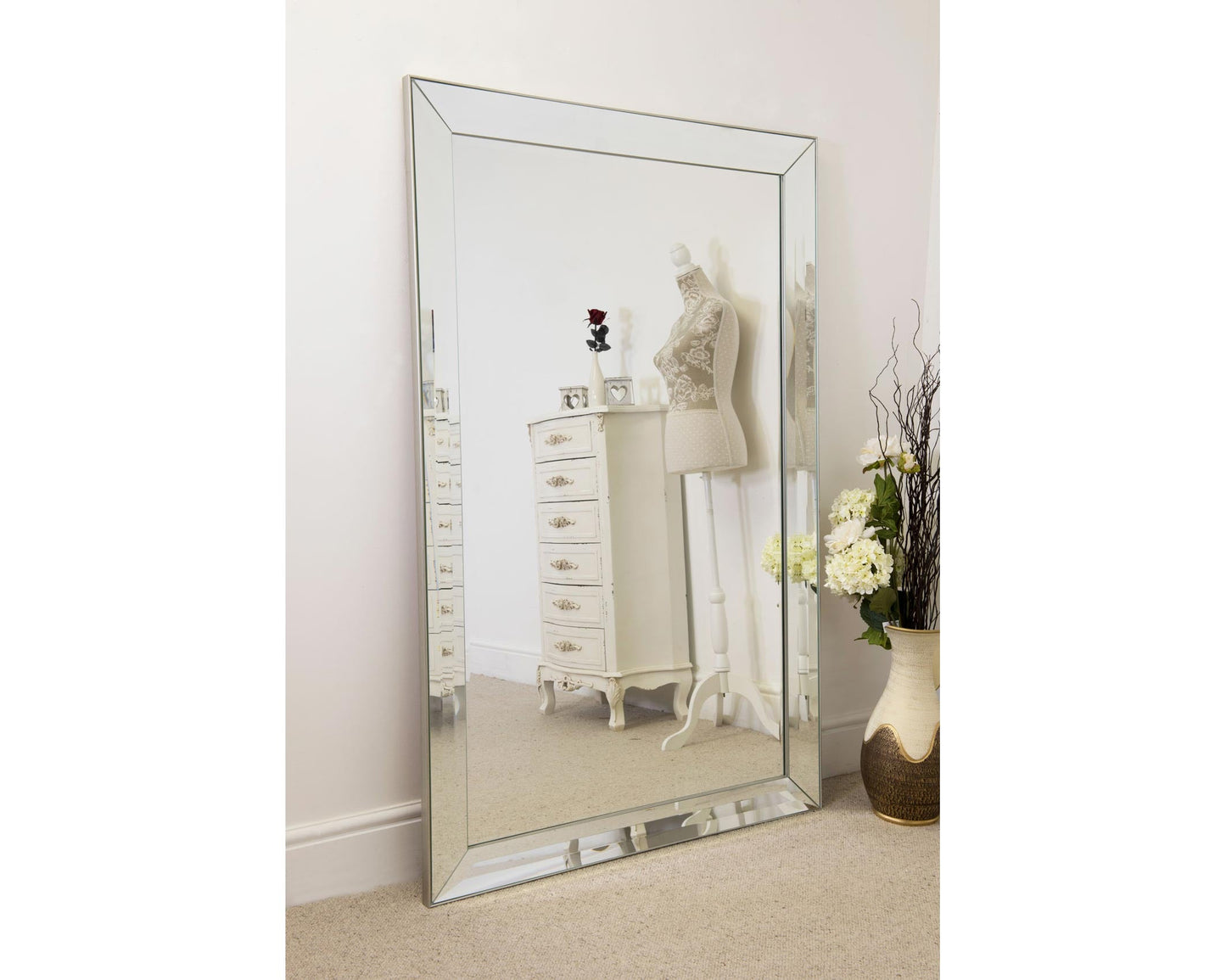 Teddy All Glass Modern Full Length Leaner Mirror 172 x 111 CM