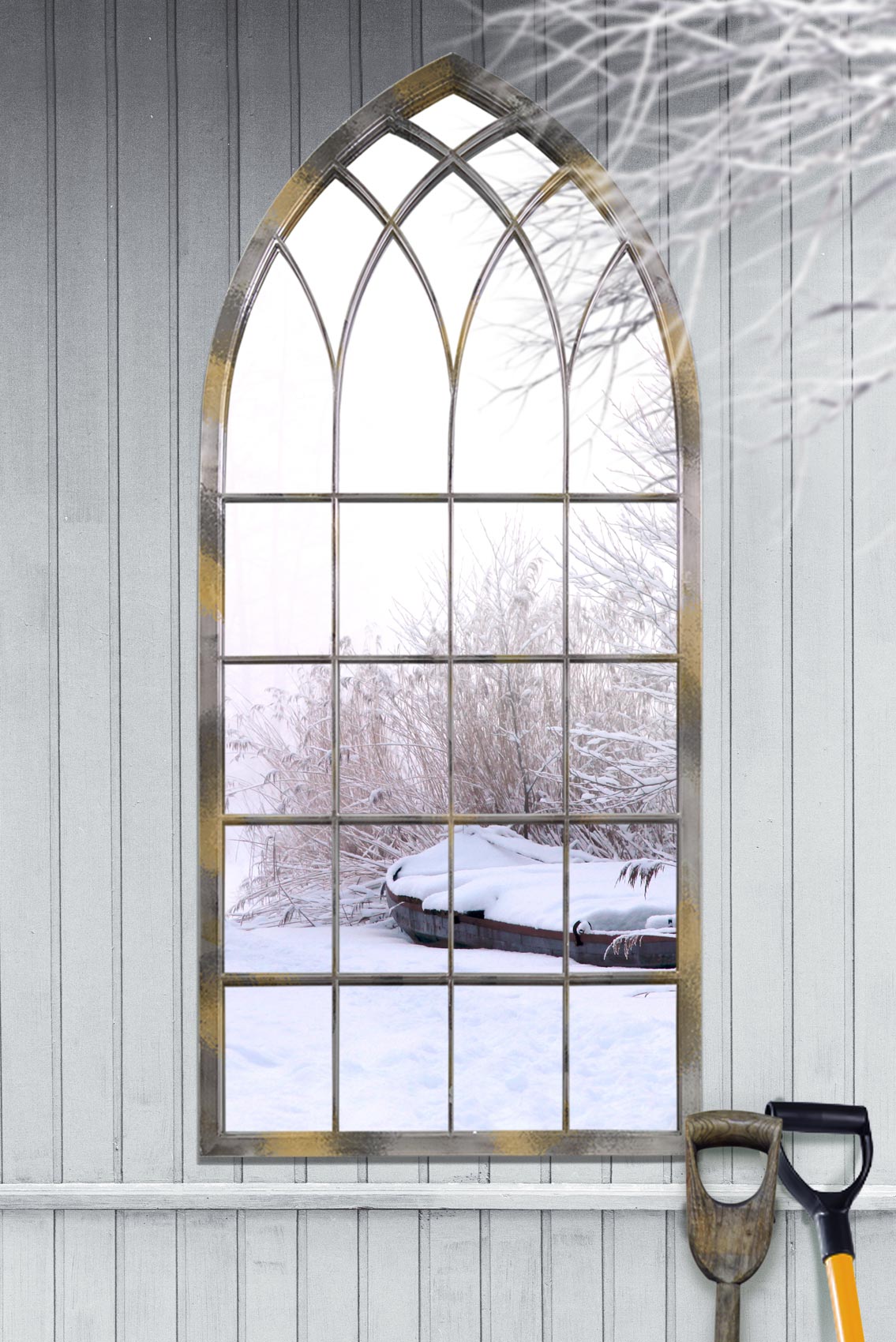 Rosie Rustic Arch Large Garden Mirror 161 x 72 CM