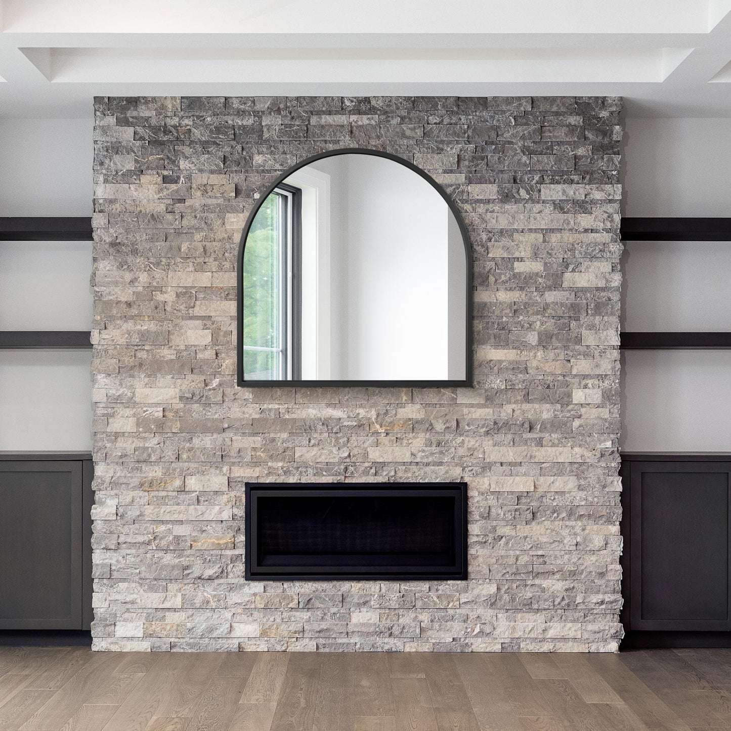 The Perry - Black Framed Arched Leaner/Wall Mirror 39 X 39 (100CM X 100CM)