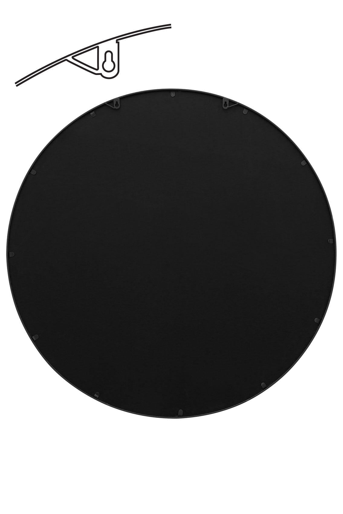 The Alora - Black Metal Framed Round Window Wall Mirror 39 X 39 (100x100CM)