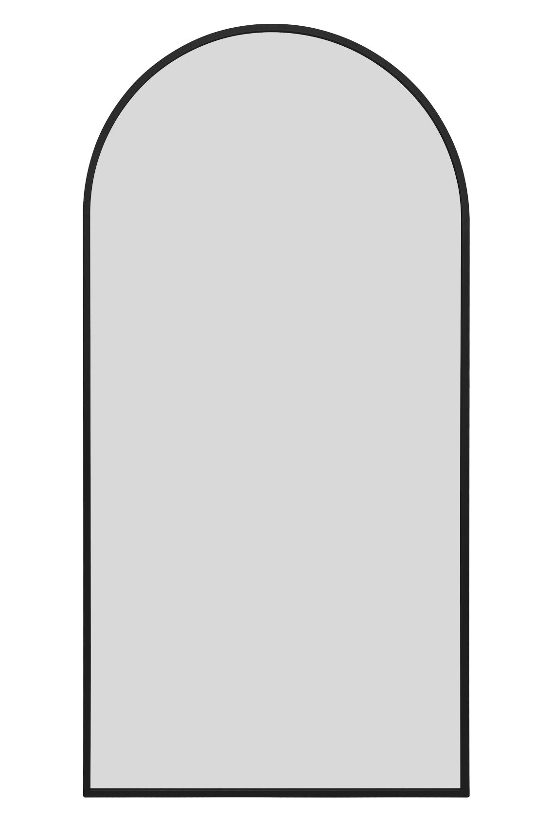 The Perry - Black Framed Arched Leaner/Wall Mirror 79 X 39 (200CM X 100CM)