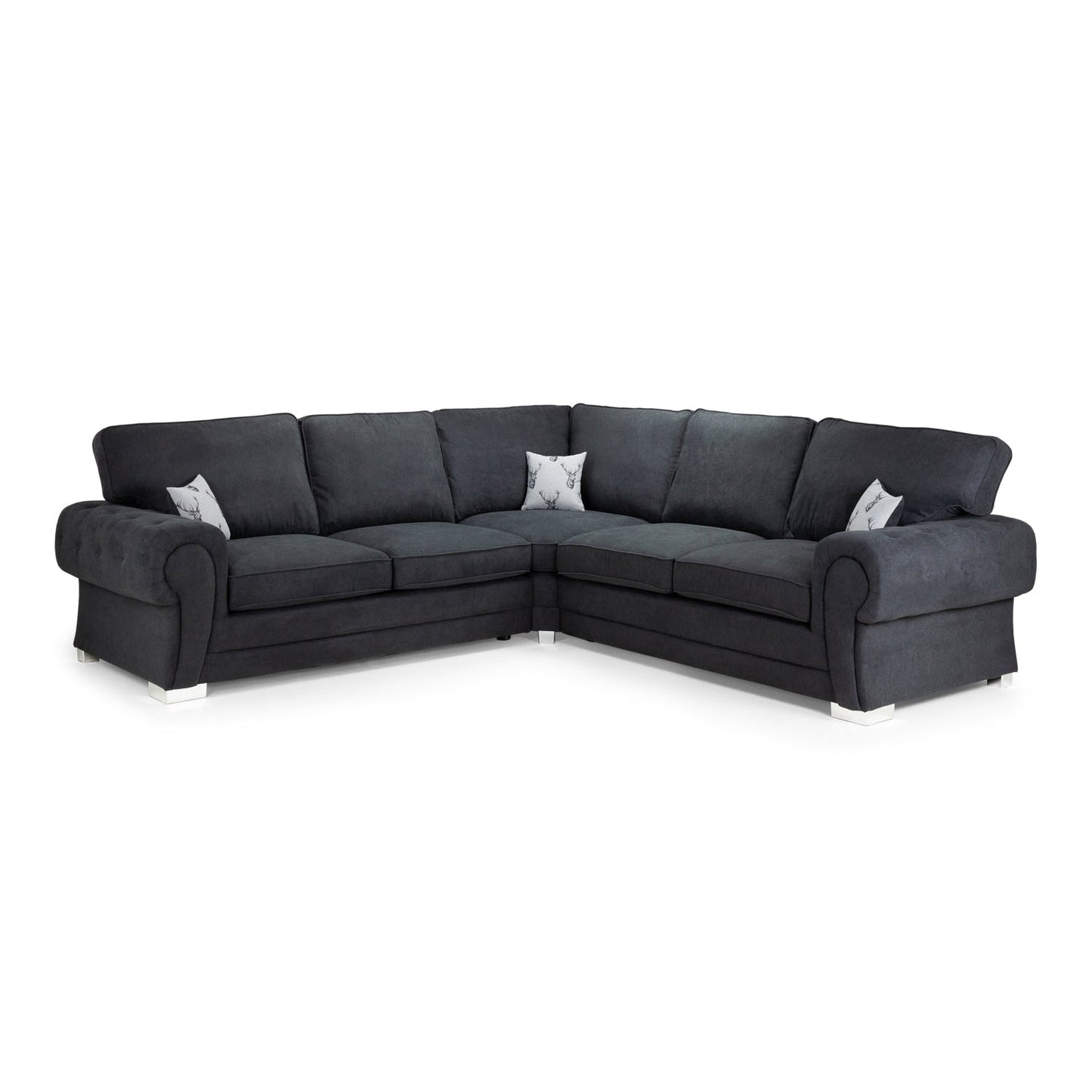 Jude Fullback Sofa Grey Large Corner
