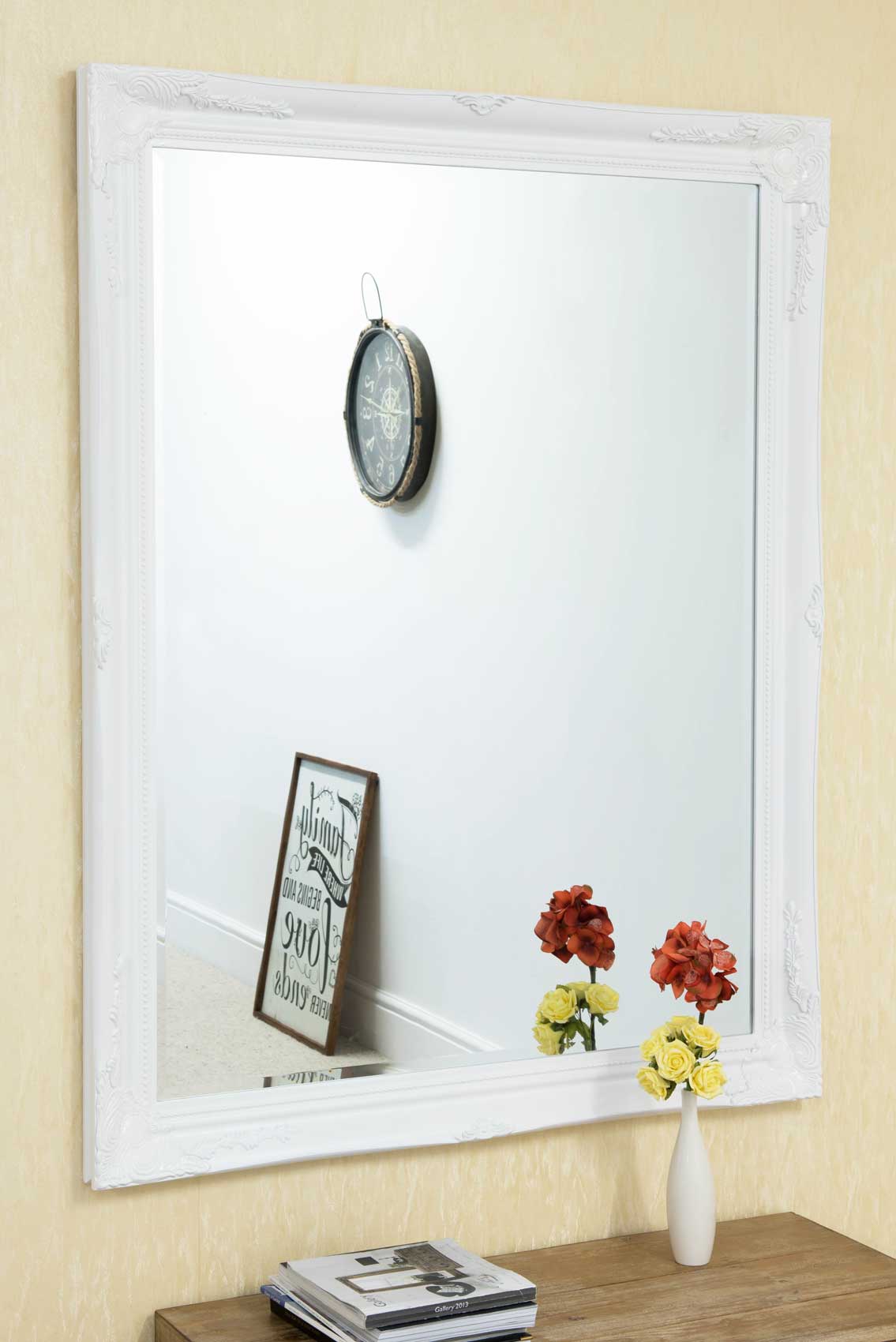 Colwell White Large Leaner Mirror 140 x 109 CM
