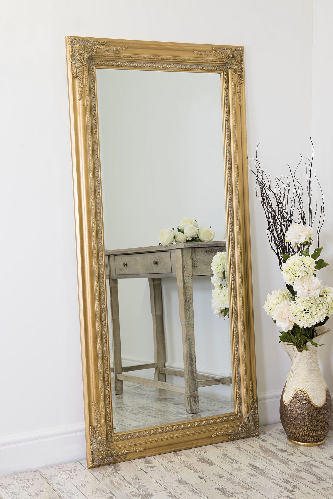 Cowell Vintage Gold Elegant Antique Design Full Length Mirror 178 x 87 CM