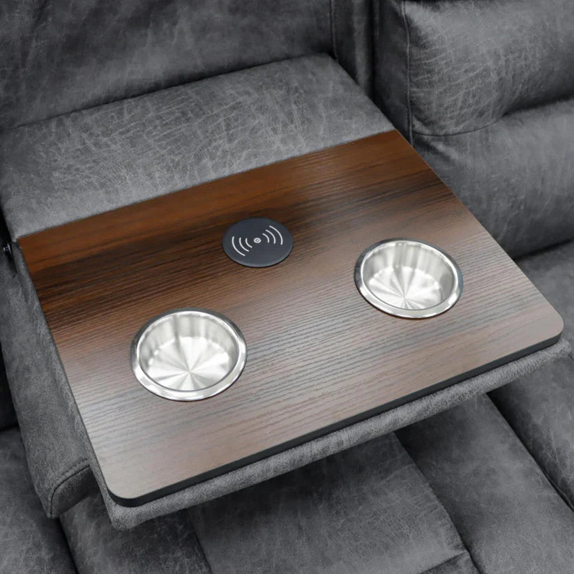 Leo Tech Recliner Sofa Grey 2 Seater