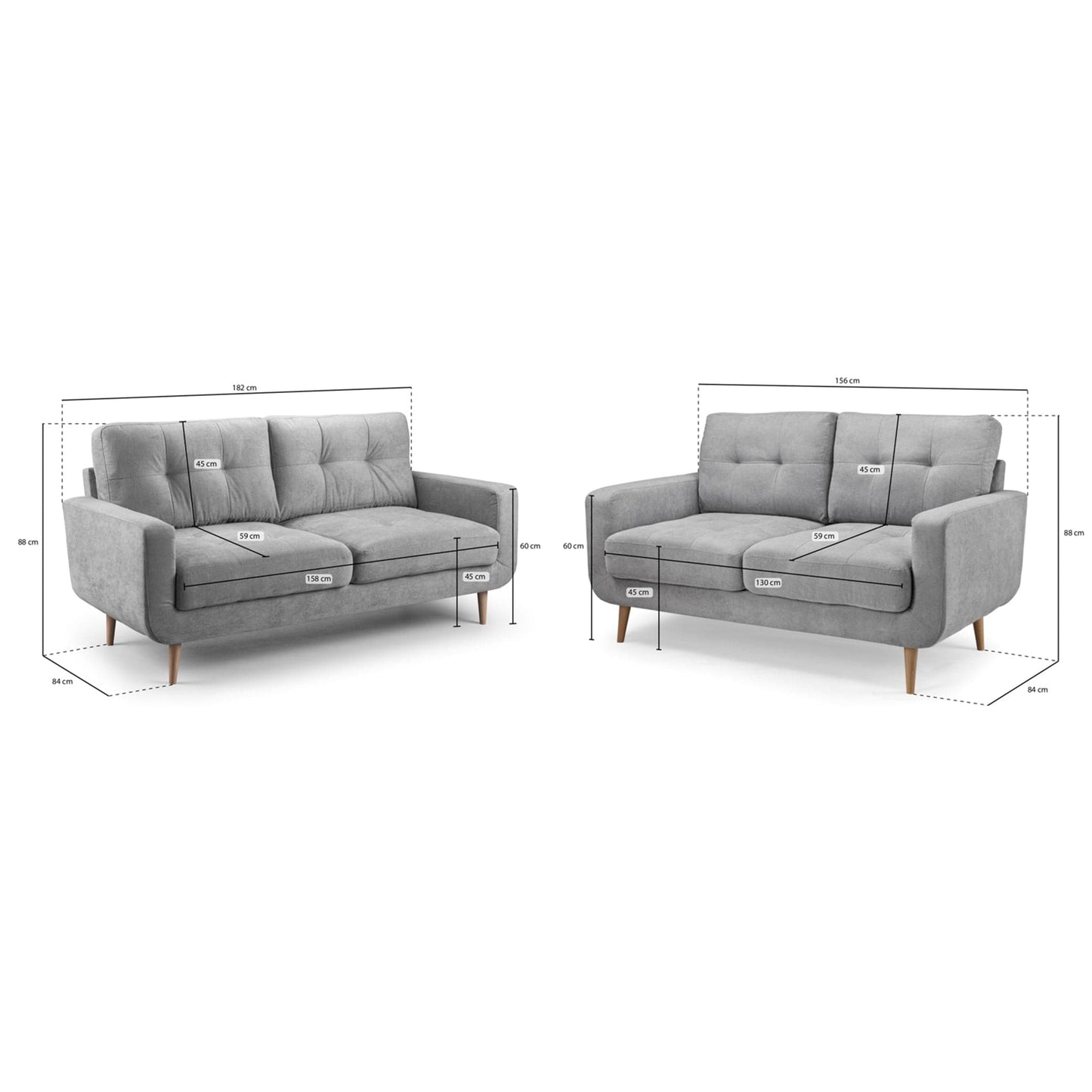 Madison Sofa Grey 3+2 Set