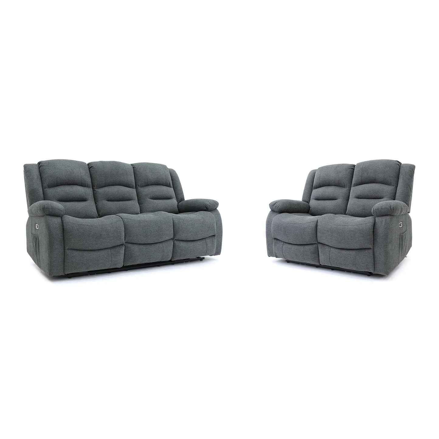 Maya Electric Recliner Sofa Black 3+2 Set