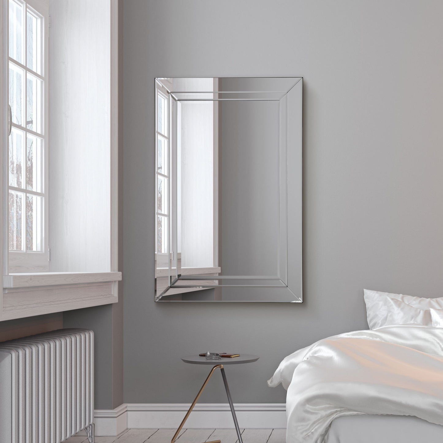 Reacher All Glass Wall Mirror 90 x 60 CM