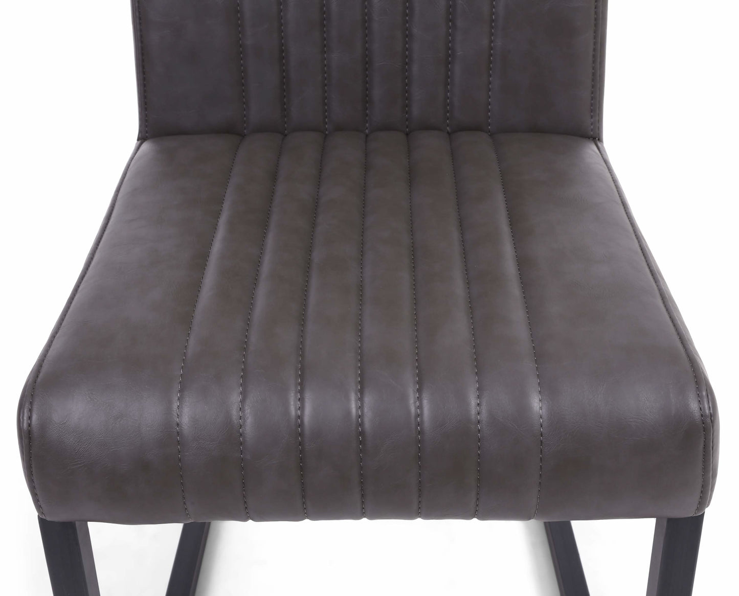Pair of Buxton Cantilever Leather Effect Dining Chairs