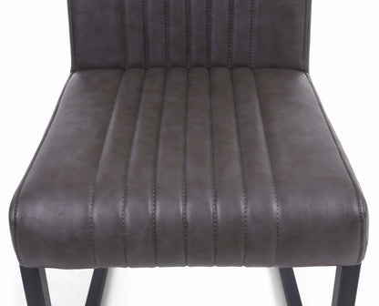 Pair of Buxton Cantilever Leather Effect Dining Chairs