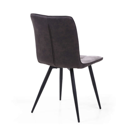 Pair of Holden Suede Effect Light Grey Dining Chairs