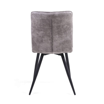 Pair of Holden Suede Effect Dark Grey Dining Chairs