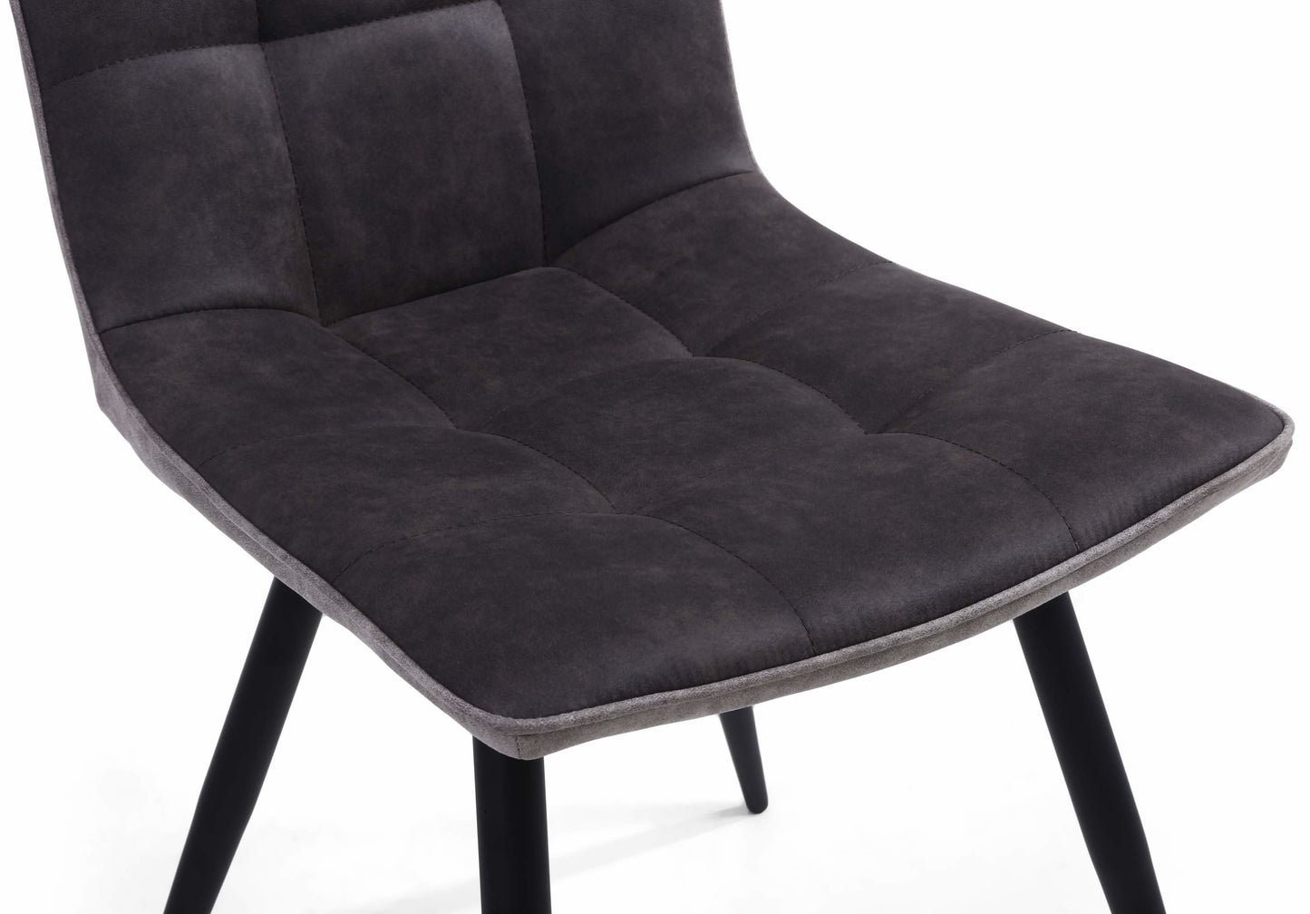 Pair of Holden Suede Effect Dark Grey Dining Chairs