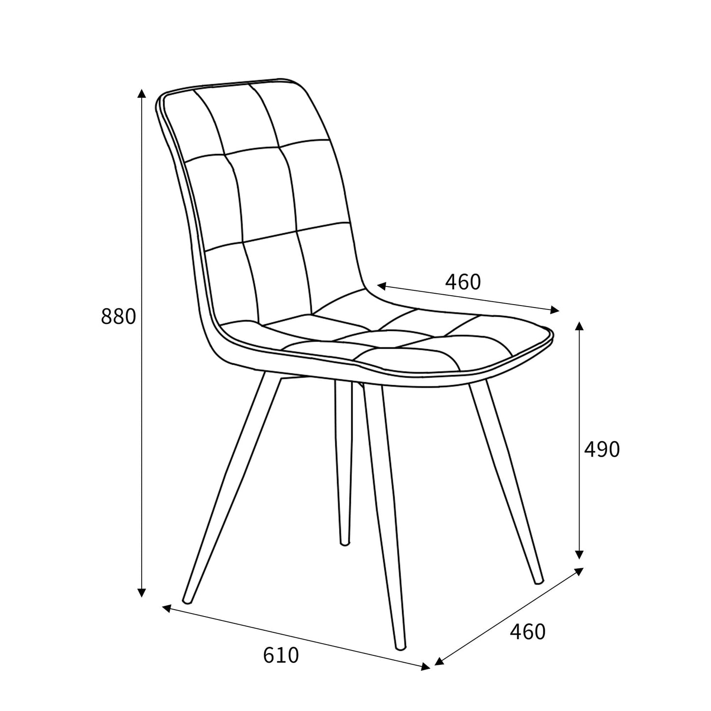 Pair of Holden Suede Effect Light Grey Dining Chairs