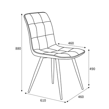 Pair of Holden Suede Effect Light Grey Dining Chairs