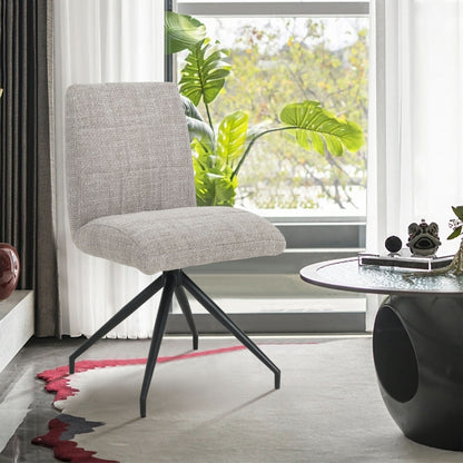 Pair of Stratford Tweed Oatmeal Dining Chairs