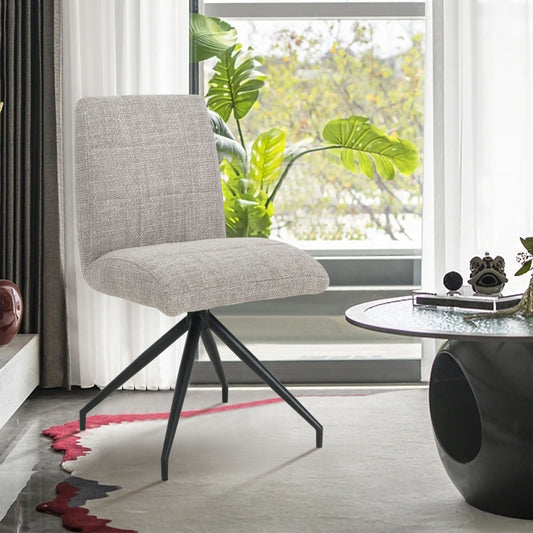 Pair of Stratford Tweed Oatmeal Dining Chairs