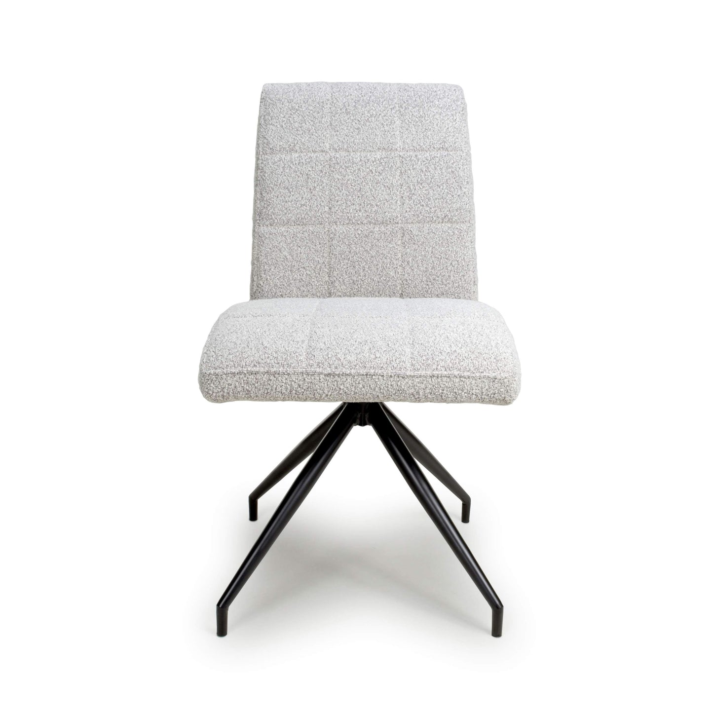 Pair of Stratford Boucle Smoke Grey Dining Chairs