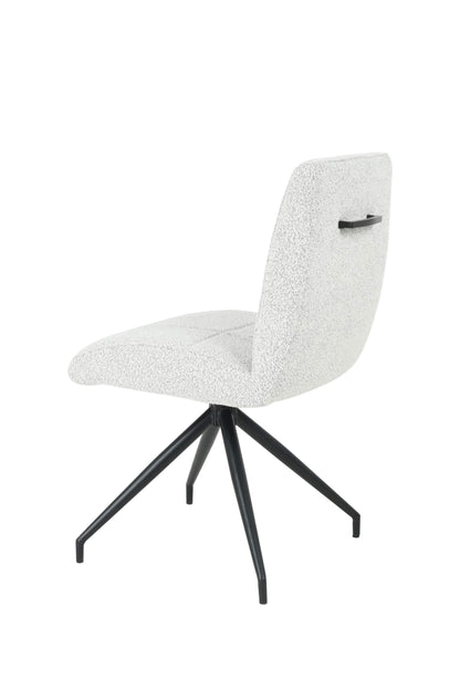 Pair of Stratford Boucle Smoke Grey Dining Chairs