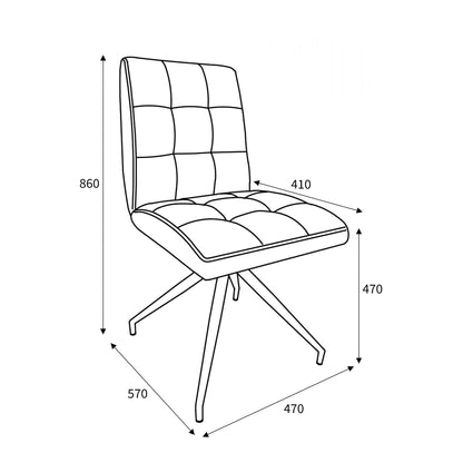 Pair of Stratford Boucle Smoke Grey Dining Chairs