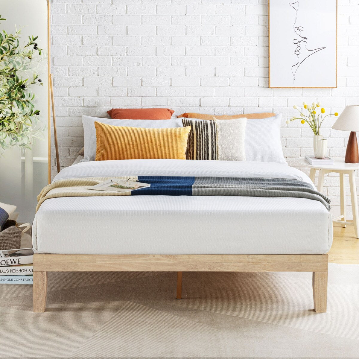 12 Classic Solid Wood Platform Bed Frame