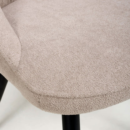 Pair of Oakley Linen Effect Natural Dining Chairs