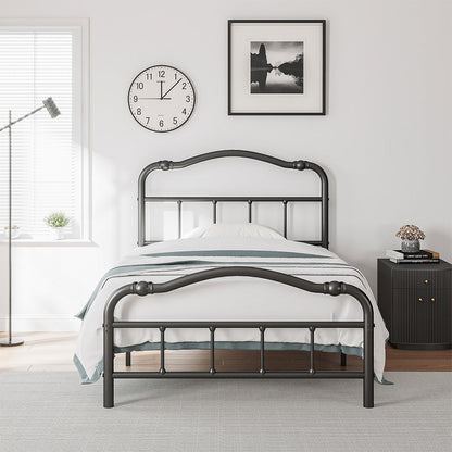 14 In High Heavy Duty Metal Bed Frame with Vintage Style, Supports Up To 2500lbs, Easy Assembly and No Squeak