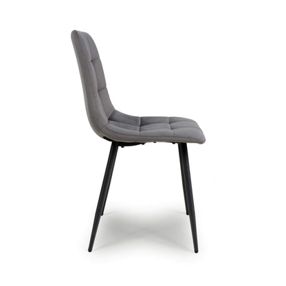 Loft Brushed Velvet Grey Dining Chair