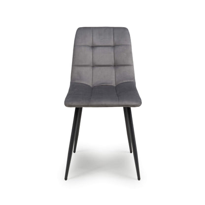 Loft Brushed Velvet Grey Dining Chair