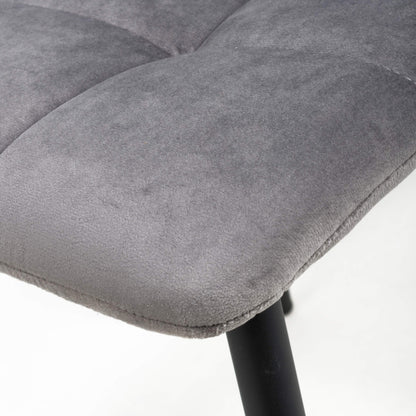 Loft Brushed Velvet Grey Dining Chair