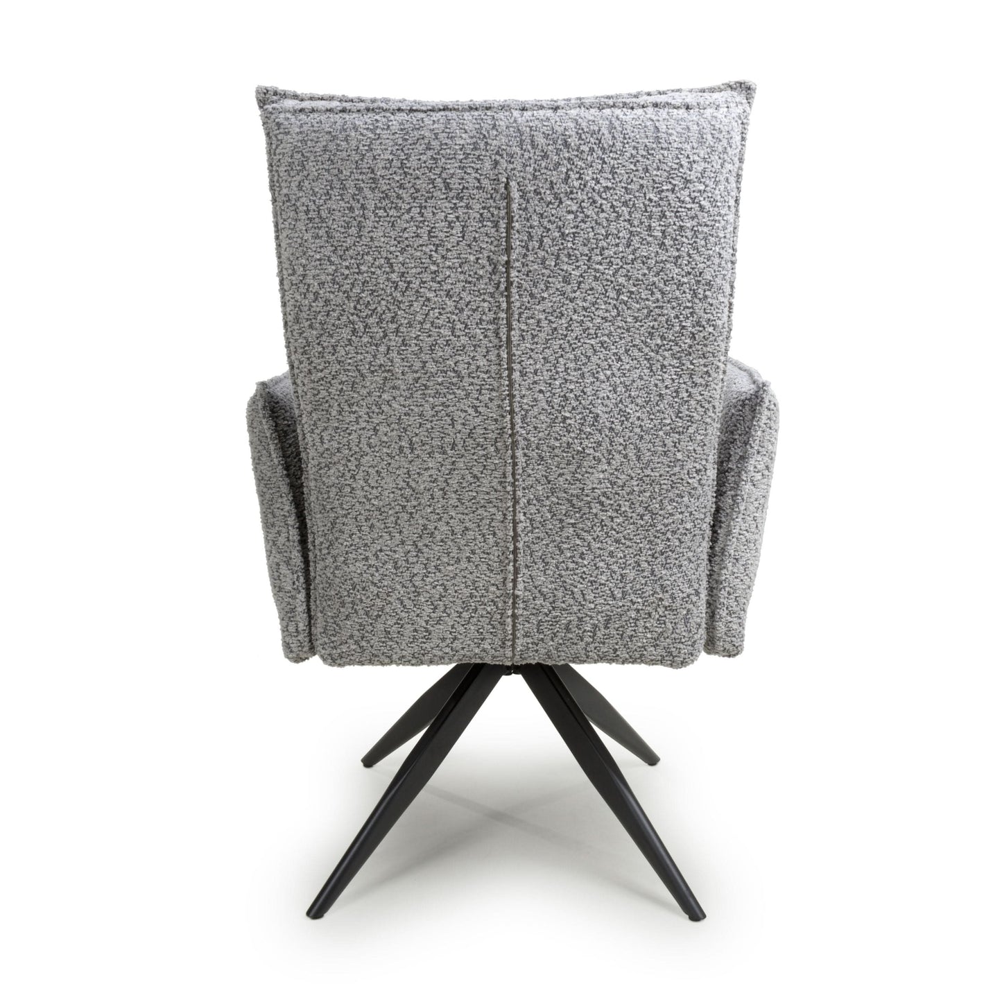 Pair of Finsbury Textured Chenille Effect Light Grey Swivel Chairs