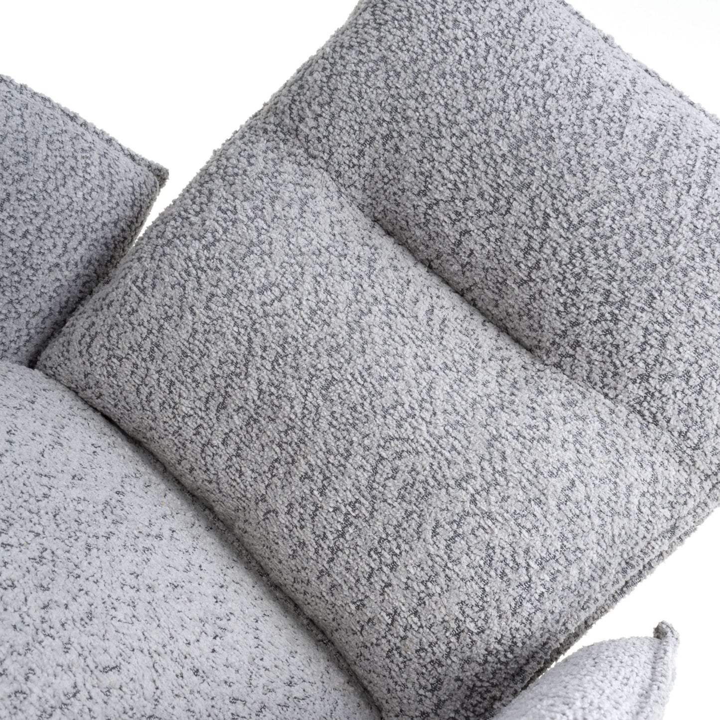 Pair of Finsbury Textured Chenille Effect Light Grey Swivel Chairs