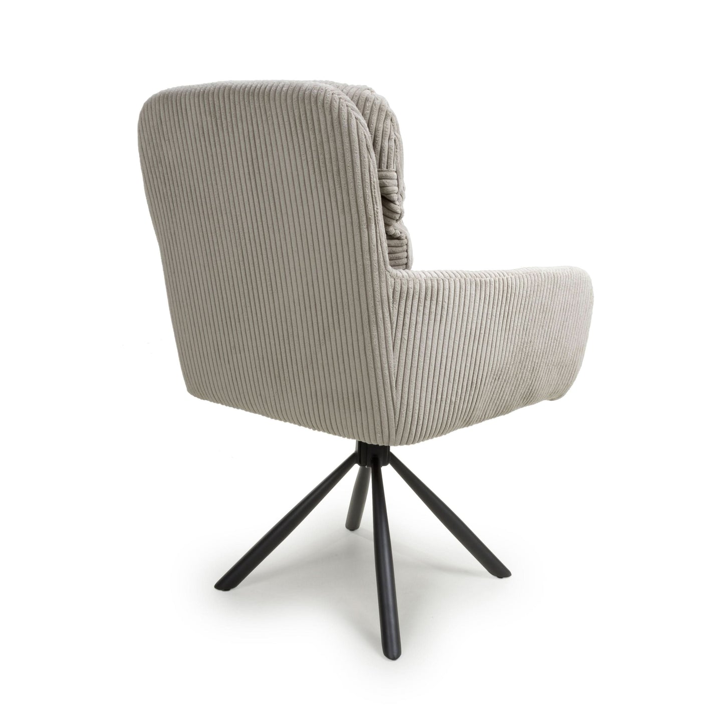 Pair of Kingston Corduroy Mink Swivel Chairs