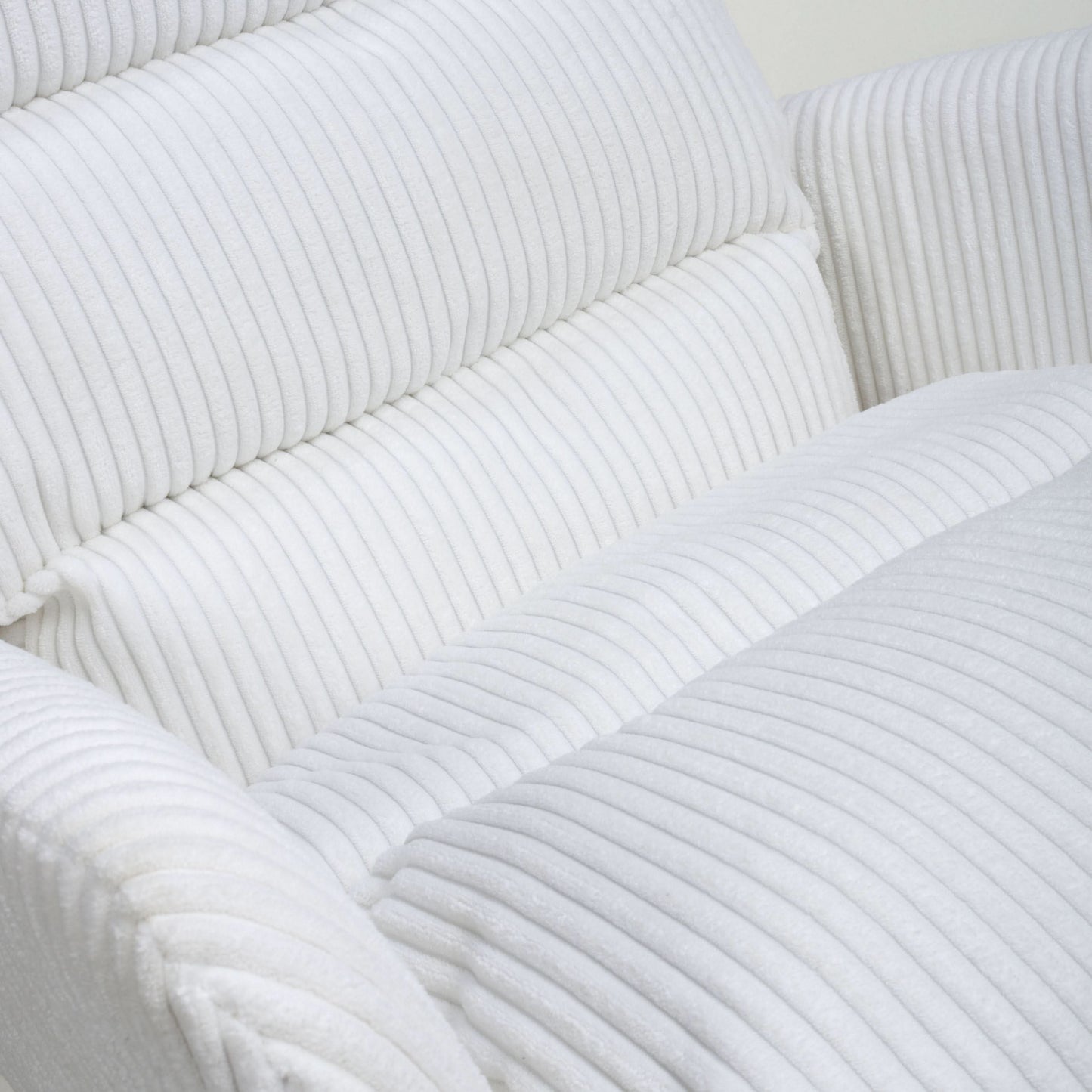 Pair of Kingston Corduroy White Swivel Chairs