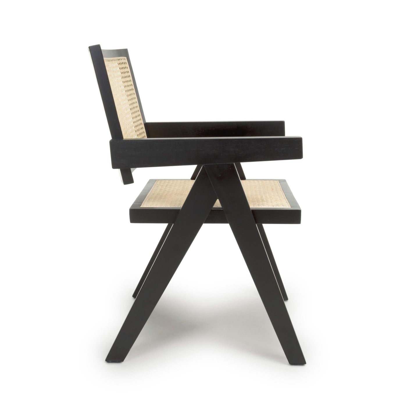 Pair of Bostock Rattan Black Dining Chairs