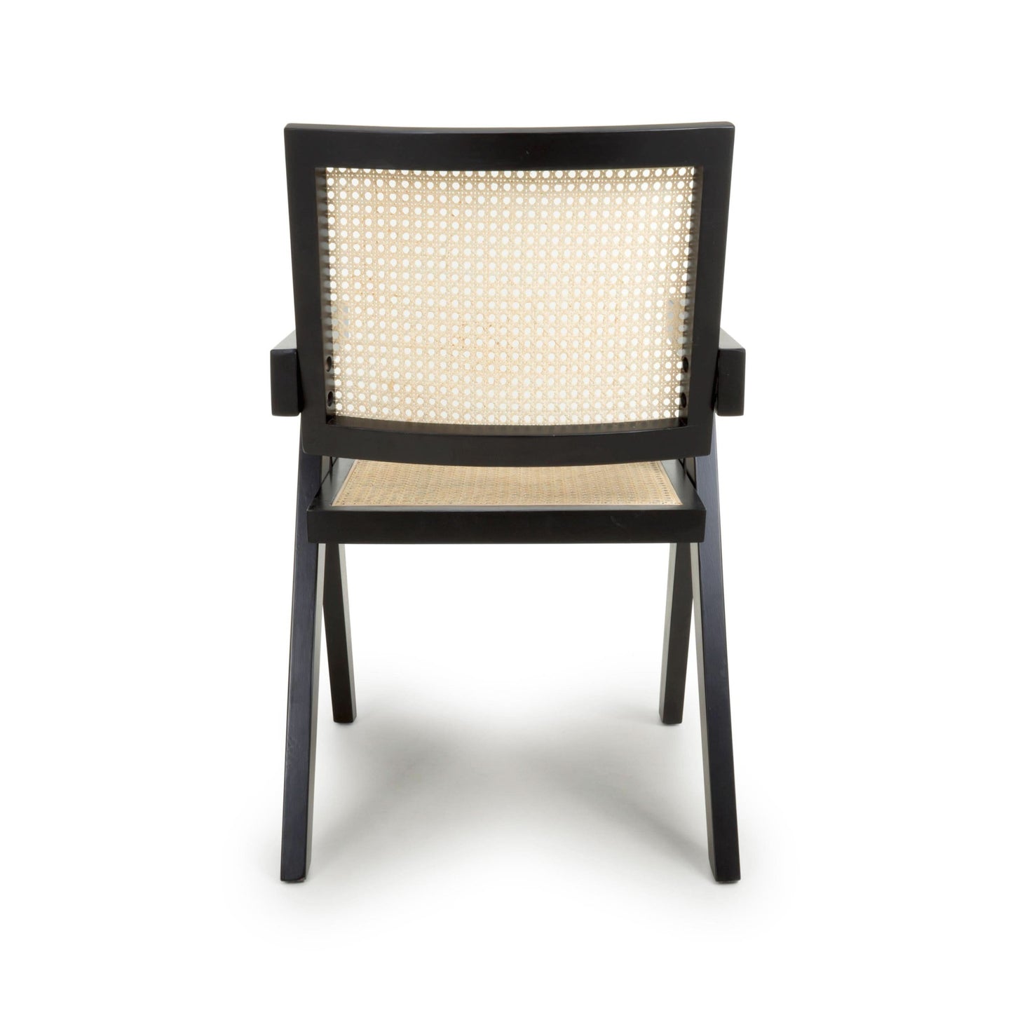 Pair of Bostock Rattan Black Dining Chairs
