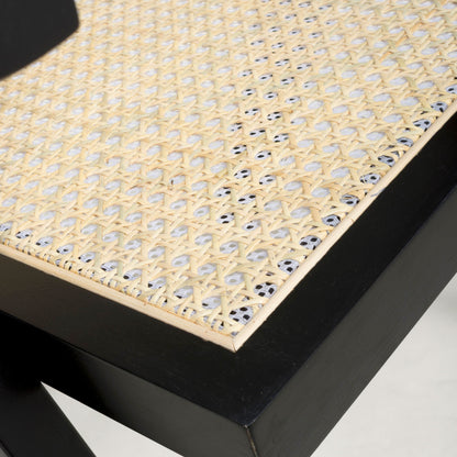 Pair of Bostock Rattan Black Dining Chairs