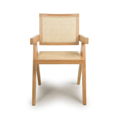 Pair of Bostock Rattan Natural Dining Chairs