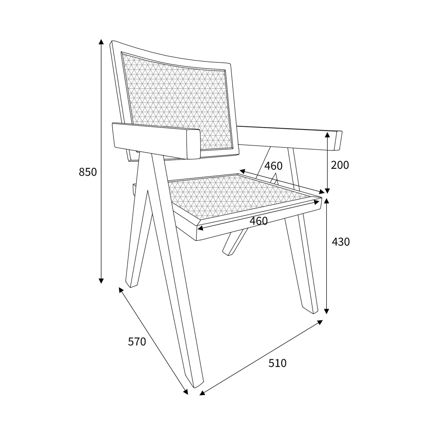 Pair of Bostock Rattan Black Dining Chairs