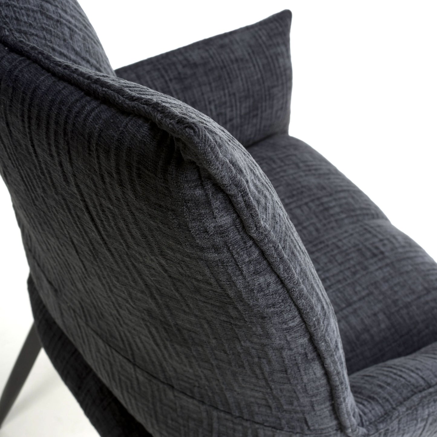 Pair of Denver Textured Effect Dark Grey Swivel Chairs