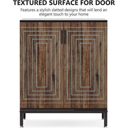 20 Pairs Modern Shoe Storage Cabinet with Doors, 6-Tier Freestanding Entryway Shoe Organizer Rack