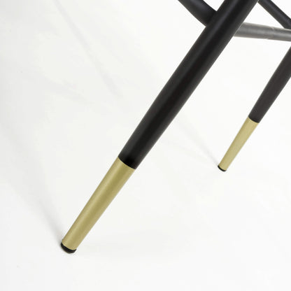 Pair of Halston Brushed Velvet Black Bar Stools