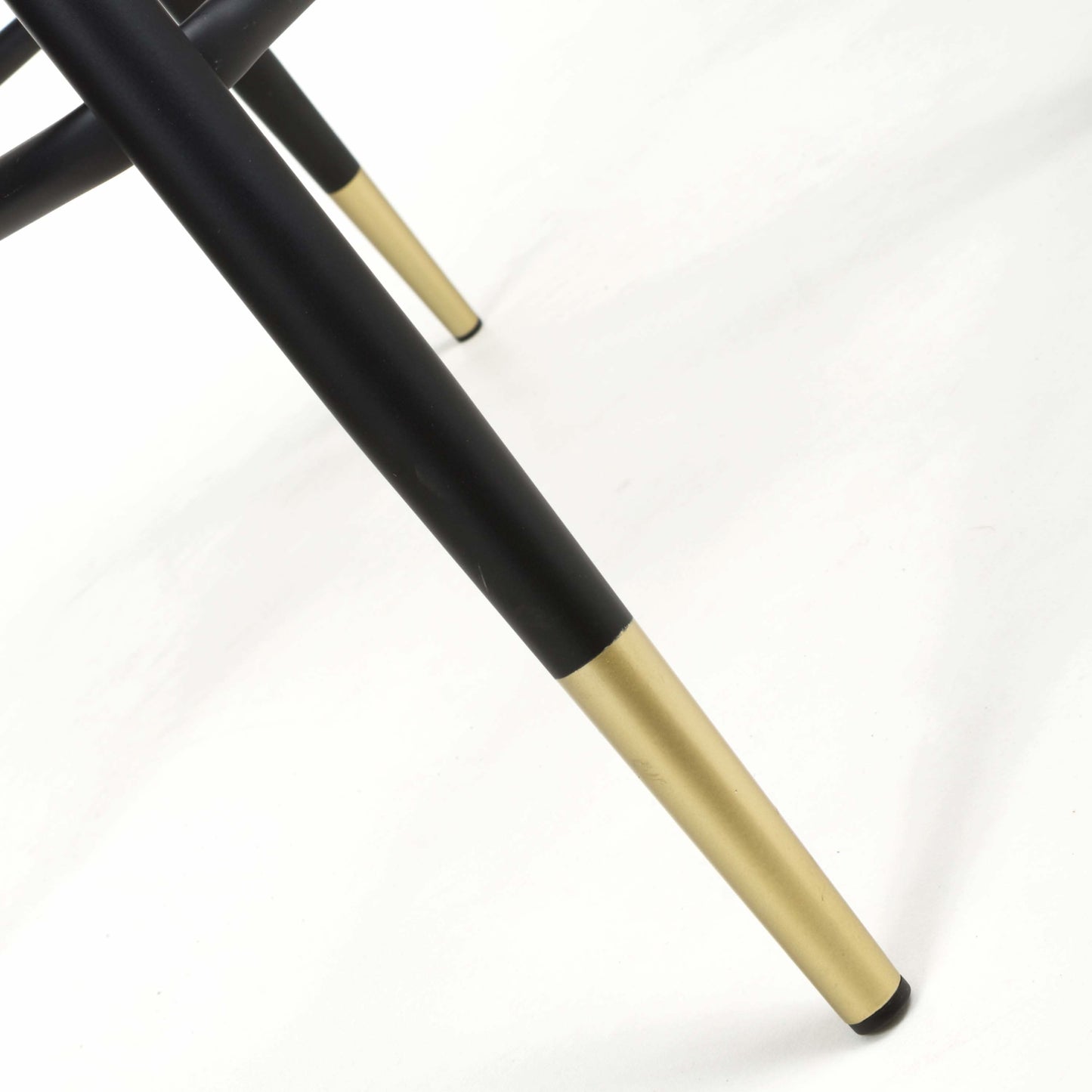 Pair of Halston Brushed Velvet Black Bar Stools