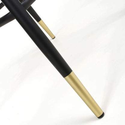 Pair of Halston Brushed Velvet Black Bar Stools