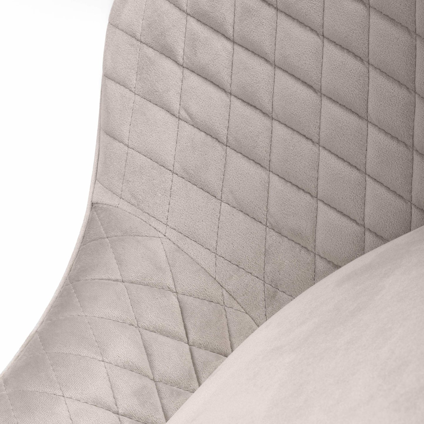 Pair of Halston Brushed Velvet Mink Bar Stools