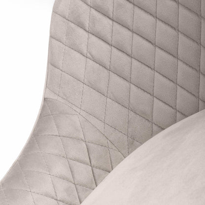 Pair of Halston Brushed Velvet Mink Bar Stools