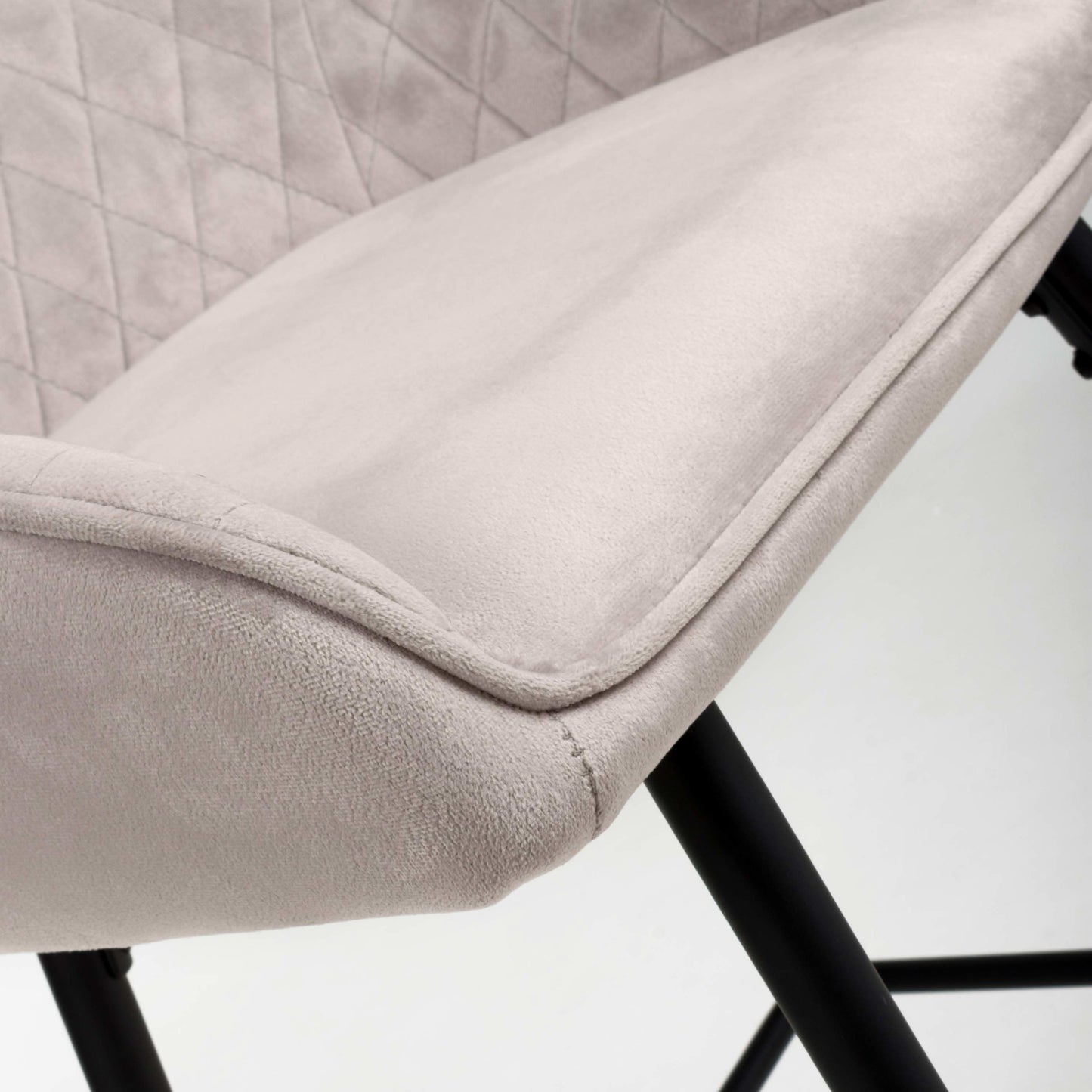 Pair of Halston Brushed Velvet Mink Bar Stools