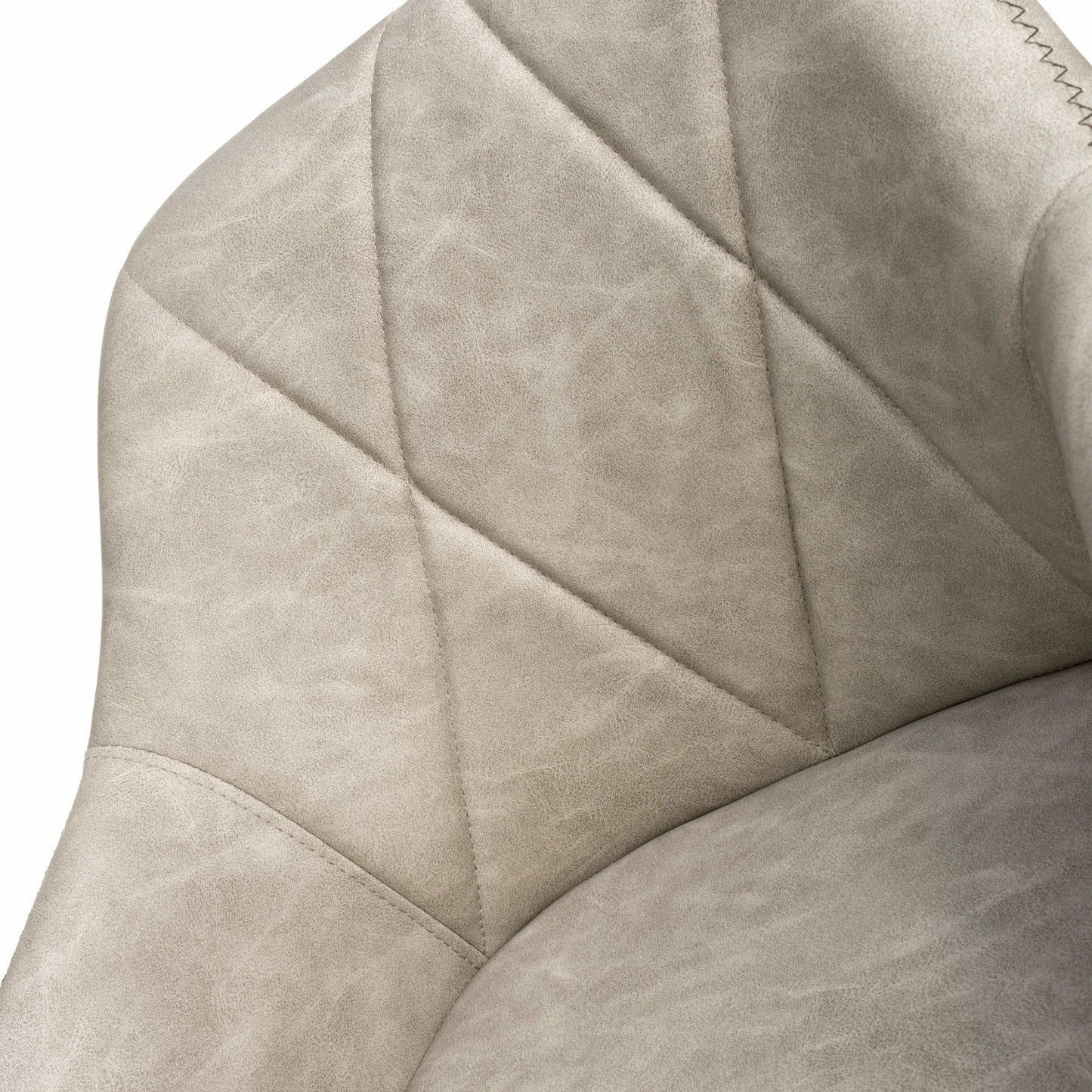 Pair of Luna Leather Effect Mink Bar Stools