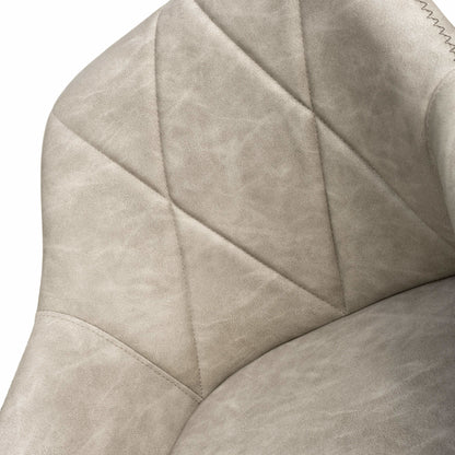 Pair of Luna Leather Effect Mink Bar Stools